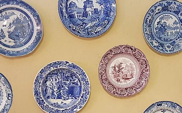 The blue and white Willow pattern