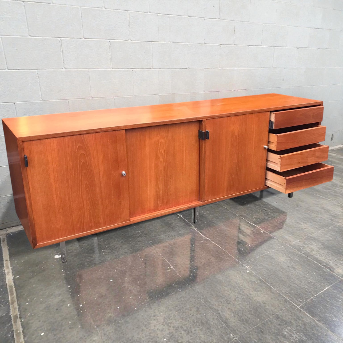 Florence Knoll Walnut Credenza