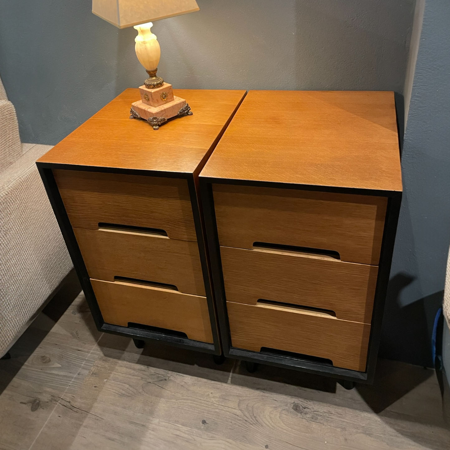 Pair of Stag Bedside Cabinets