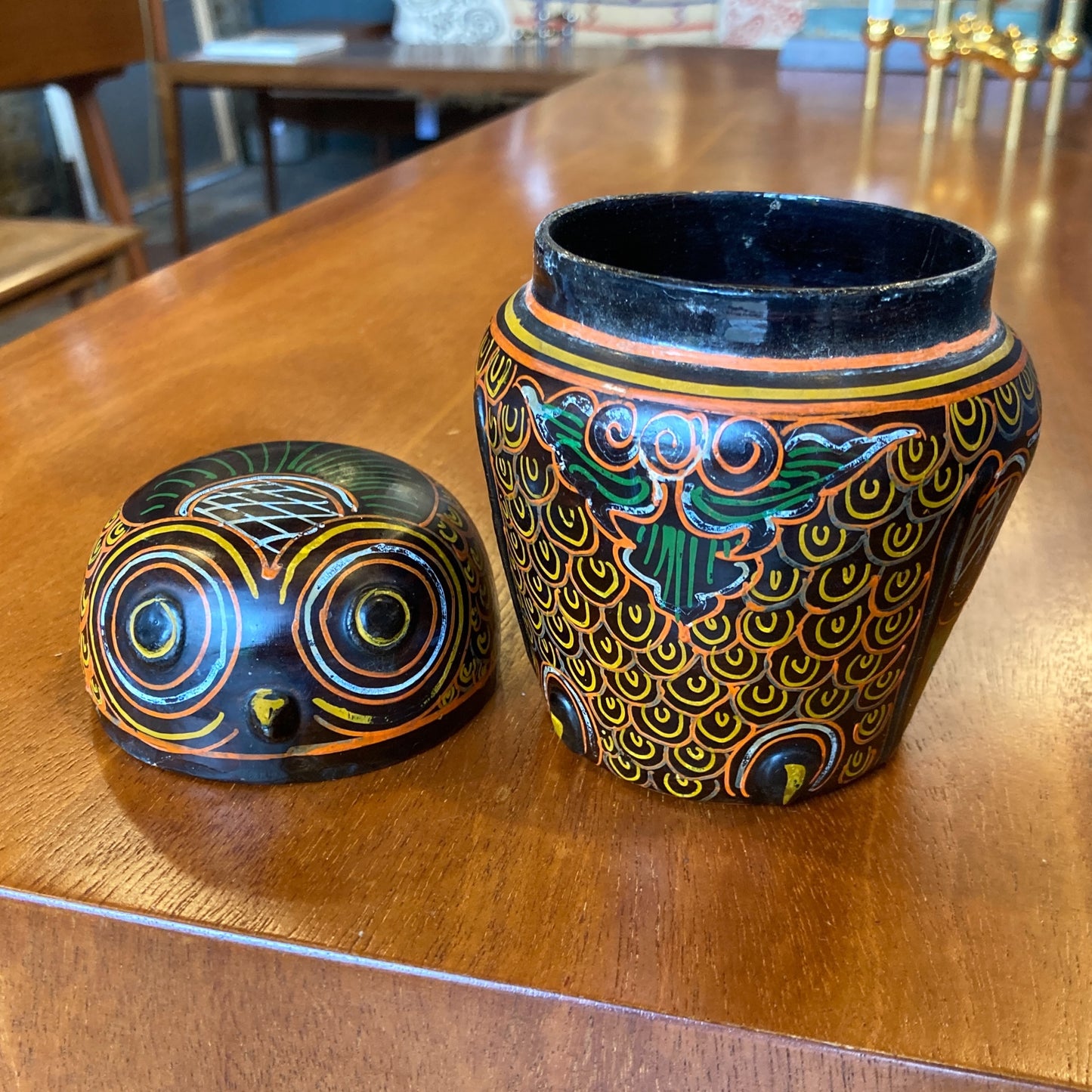Burmese Owl Trinket Box