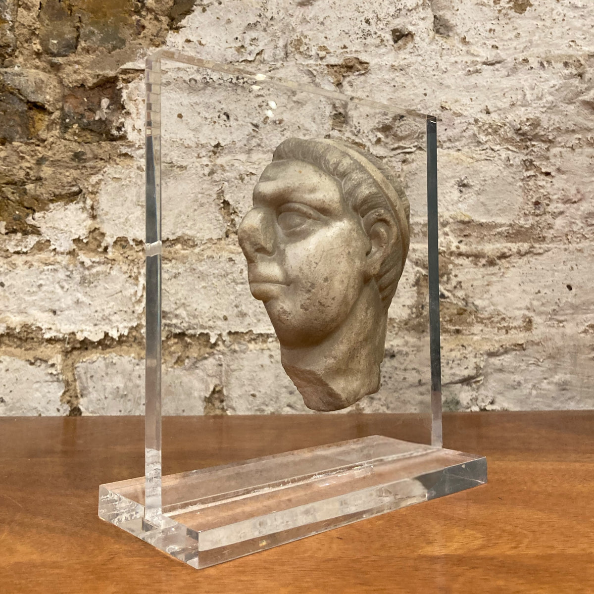 Carved Marble Roman Head