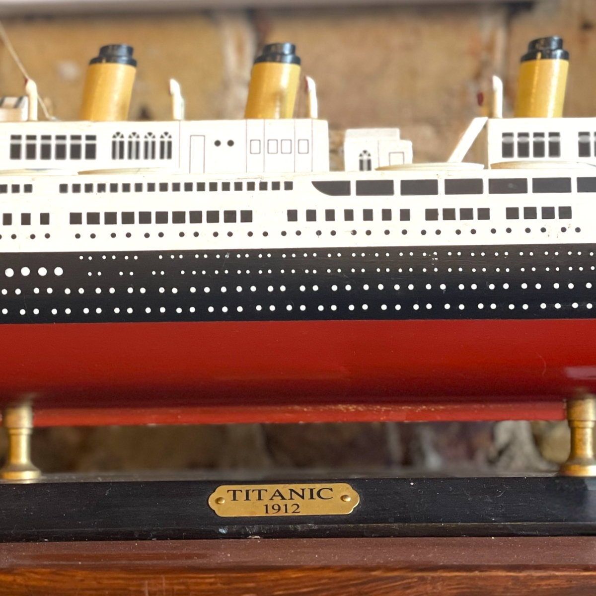 Hand painted model of the Titanic