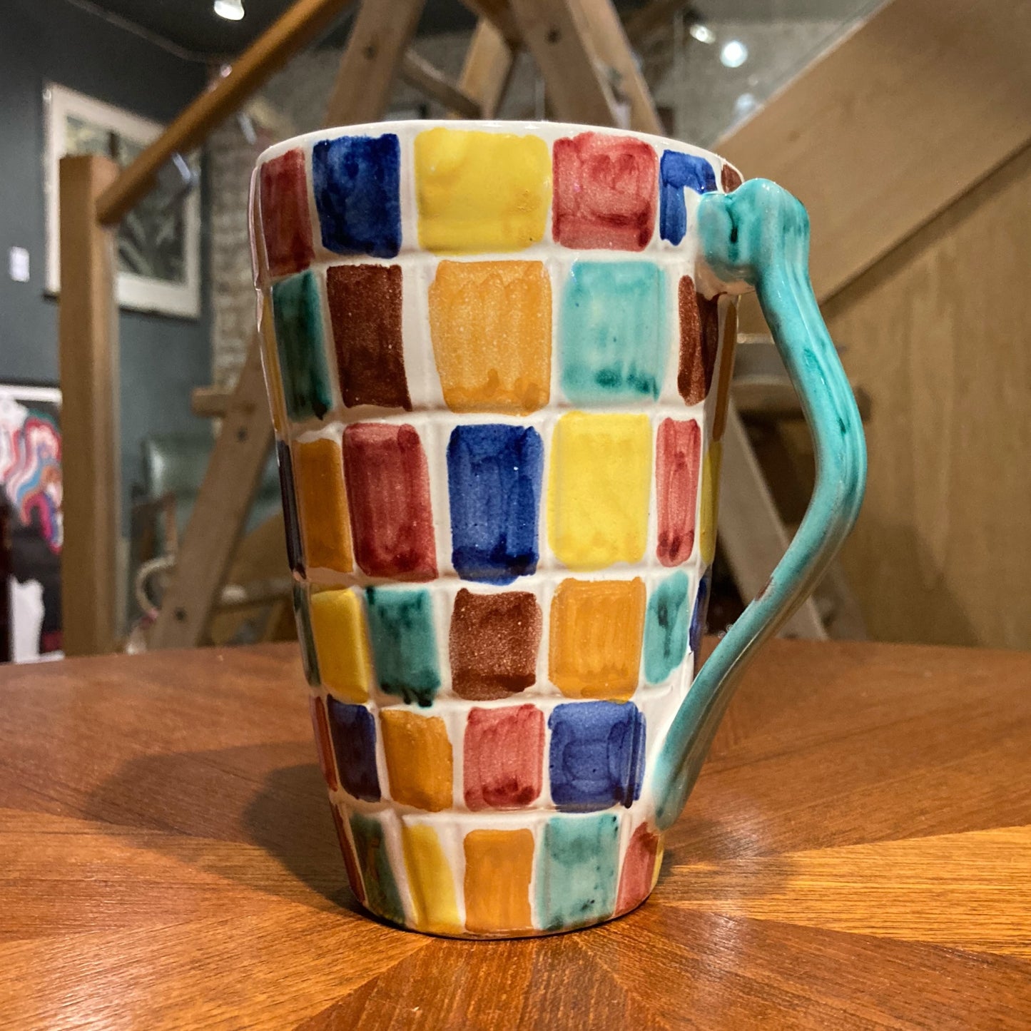 Italian Mosaic Painted Jug