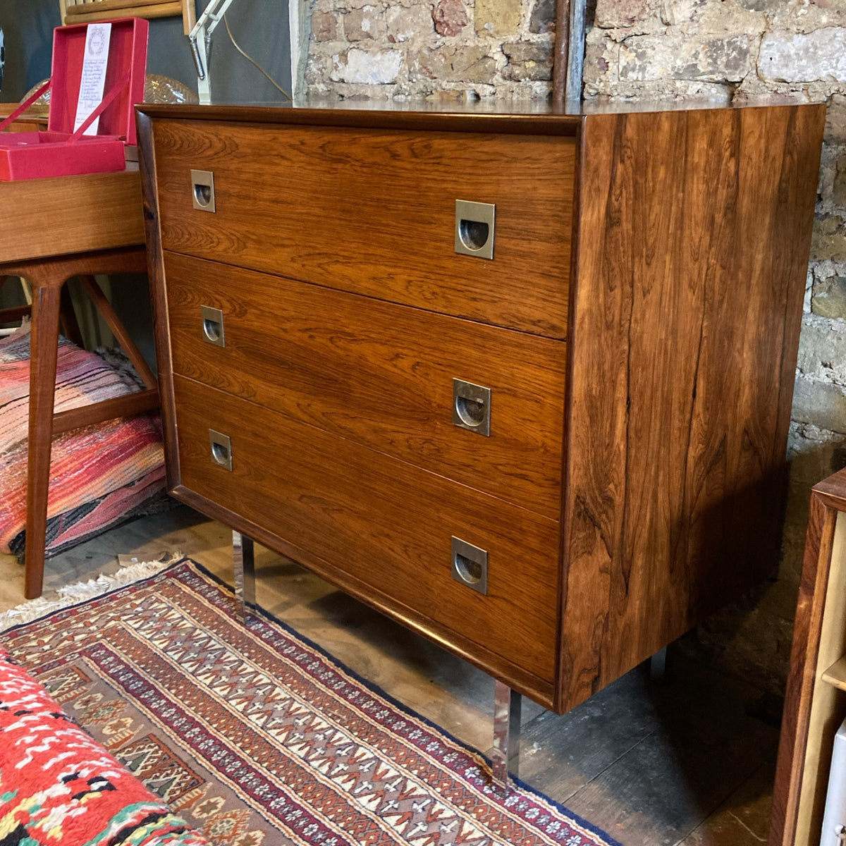 Vintage Rosewood Chest Of Drawers