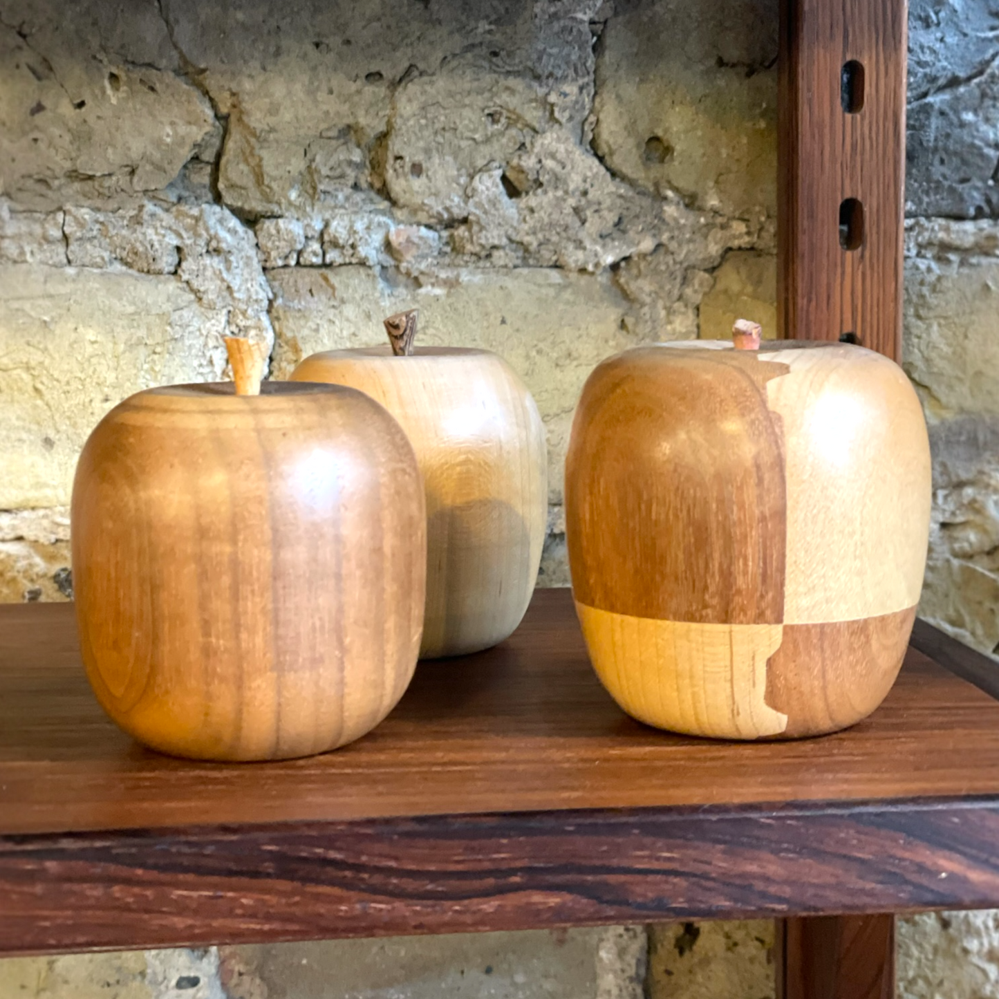 Hand Turned Walnut Apple