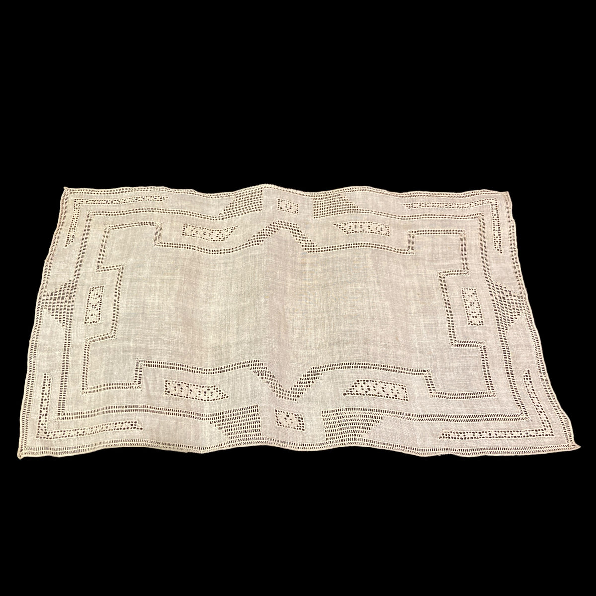 Six Vintage Linen Placemats
