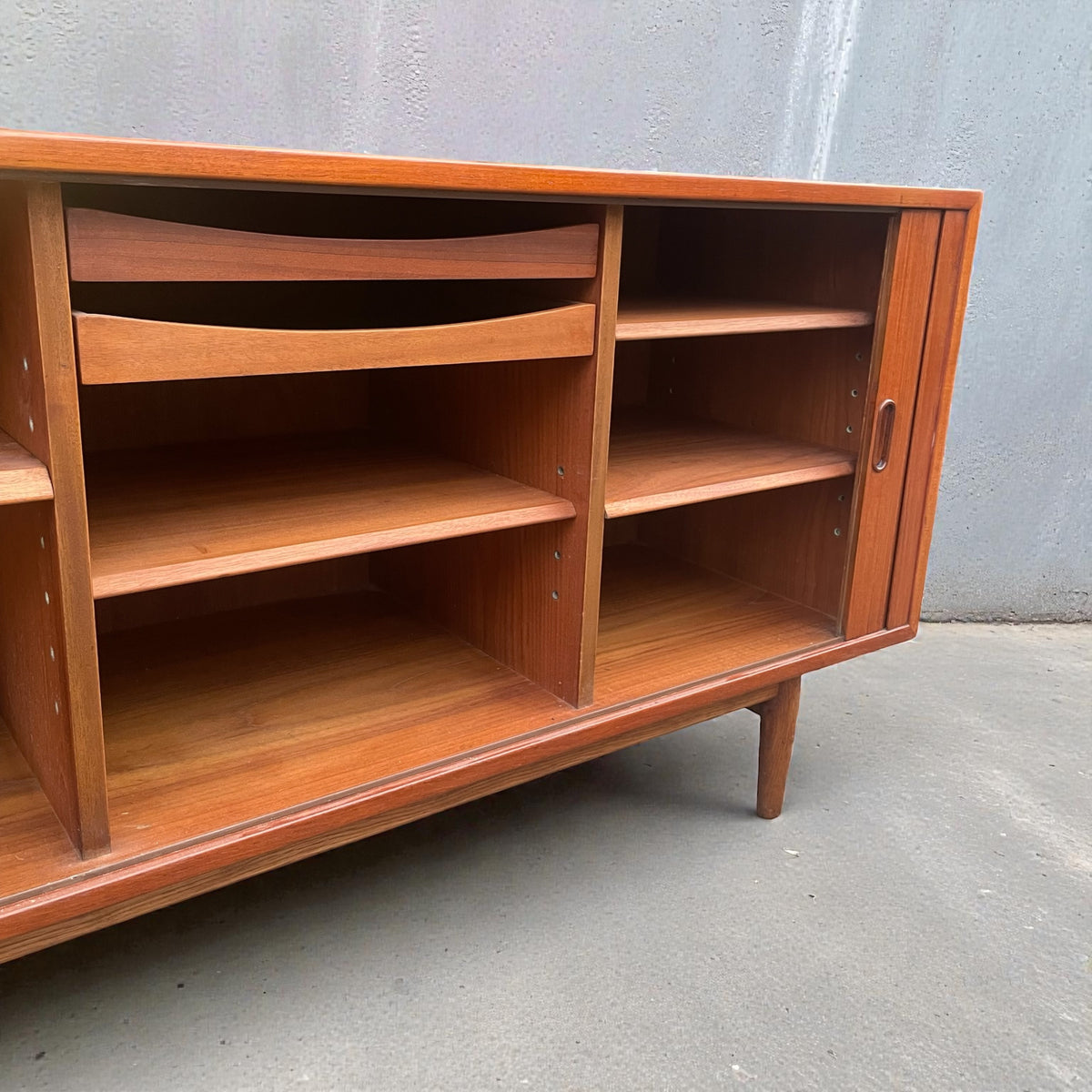Arne Vodder Teak Sideboard with Tambour Doors