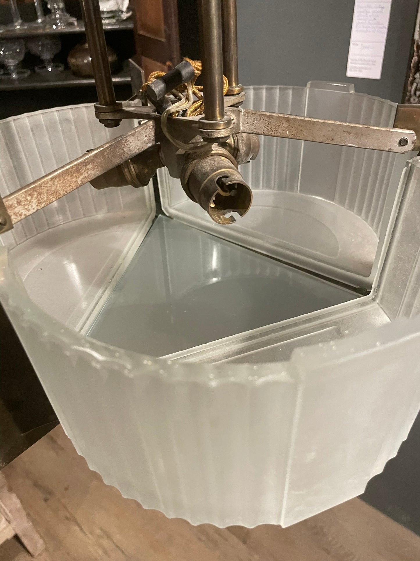 Art Deco Frosted Glass Light