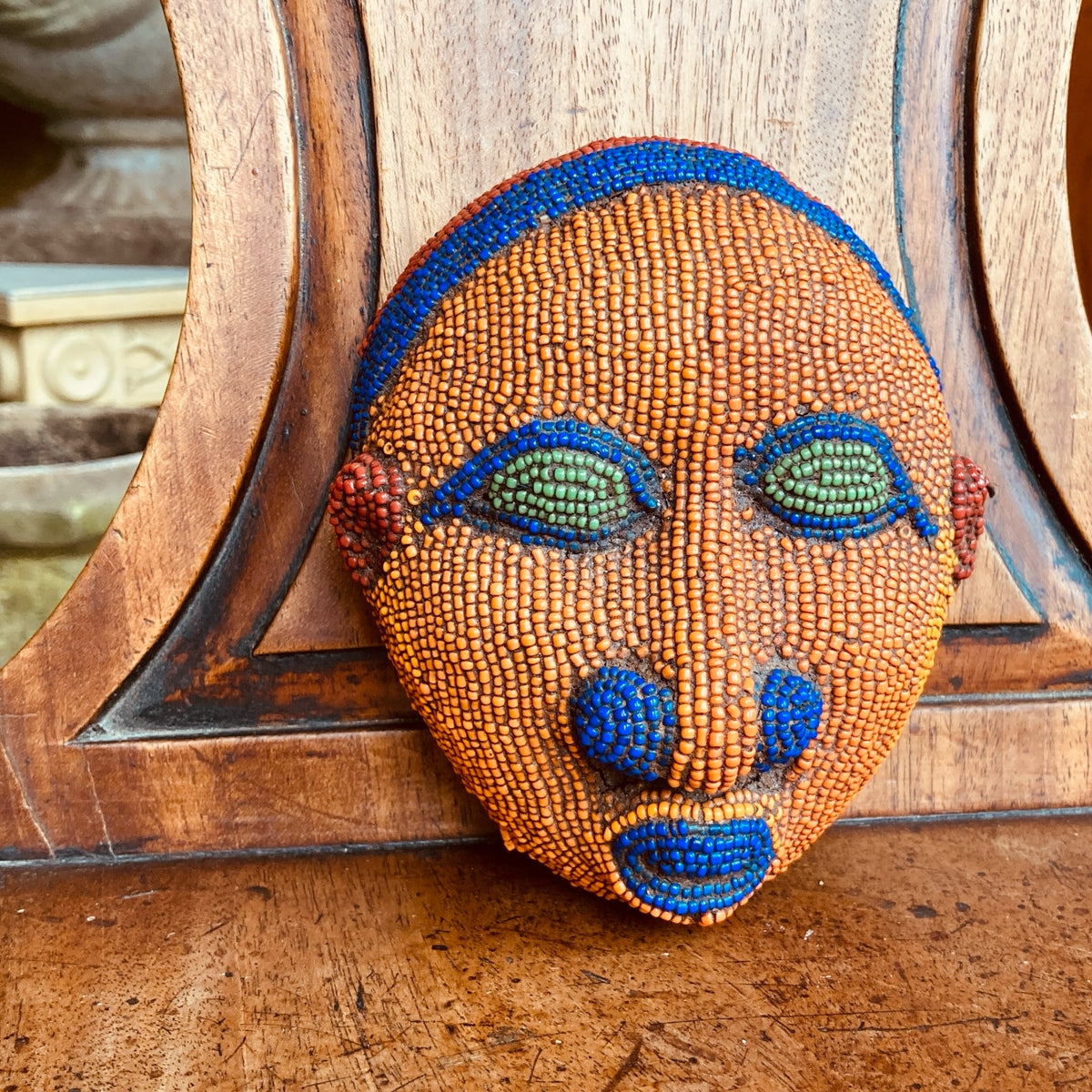 Small Beaded Clay Mask