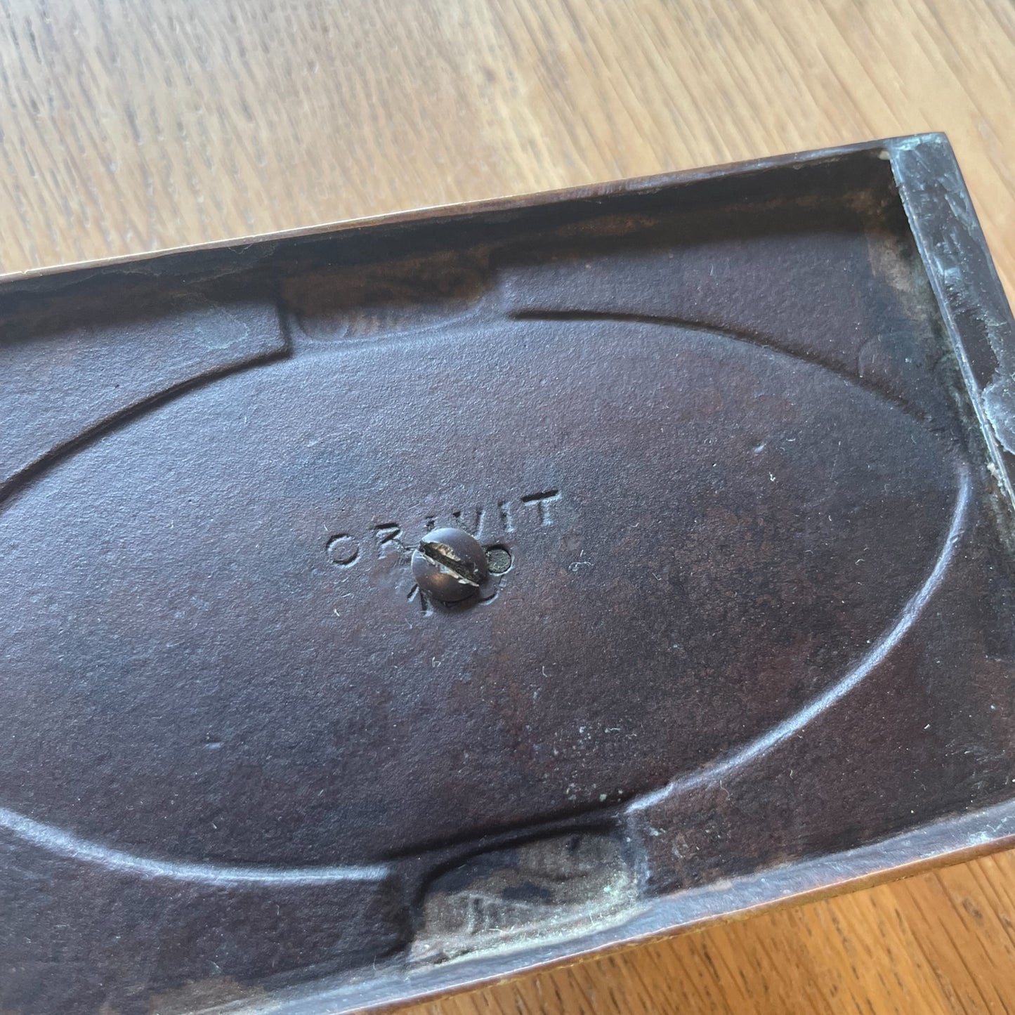 Art Nouveau Brass Desk Set