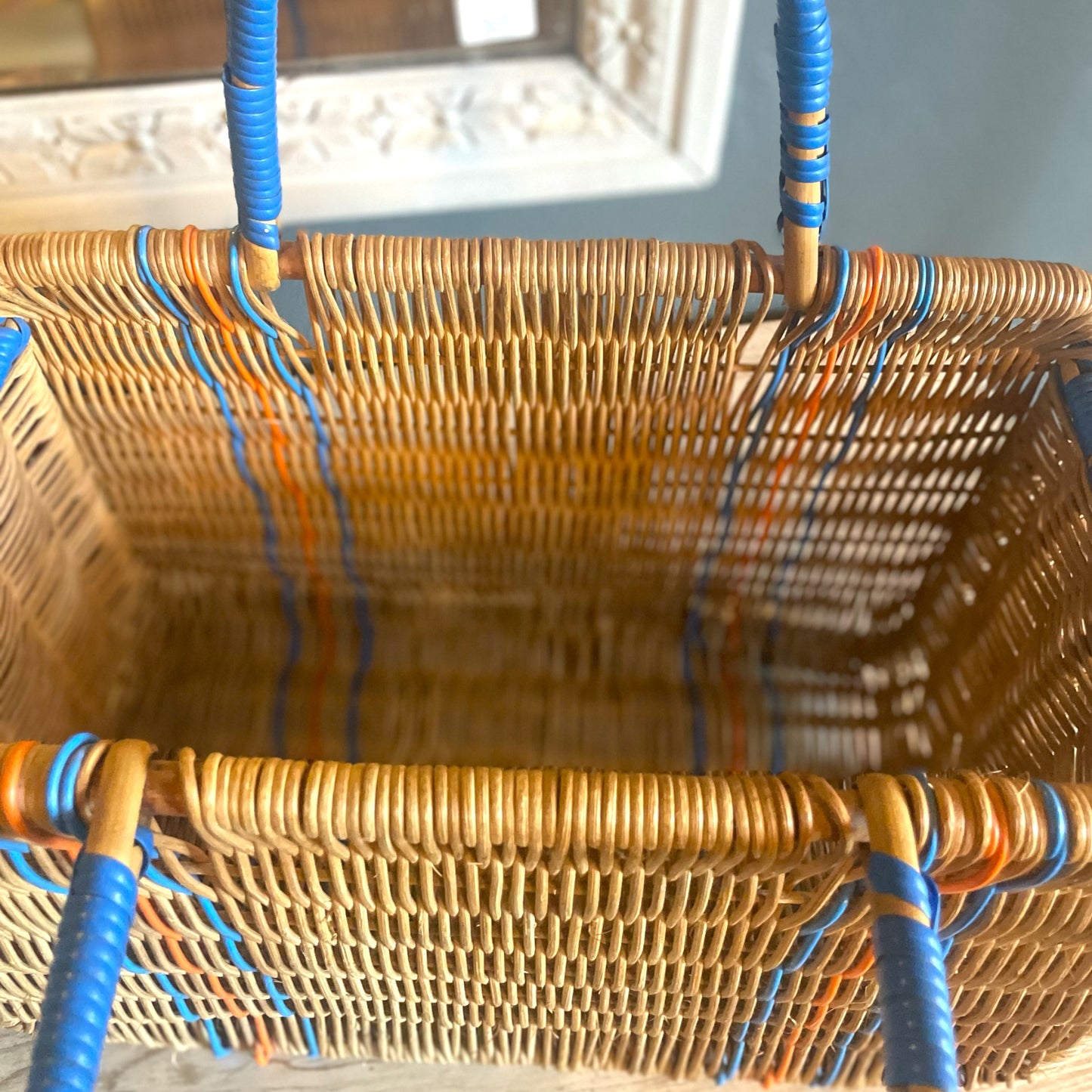 Vintage French Wicker Basket