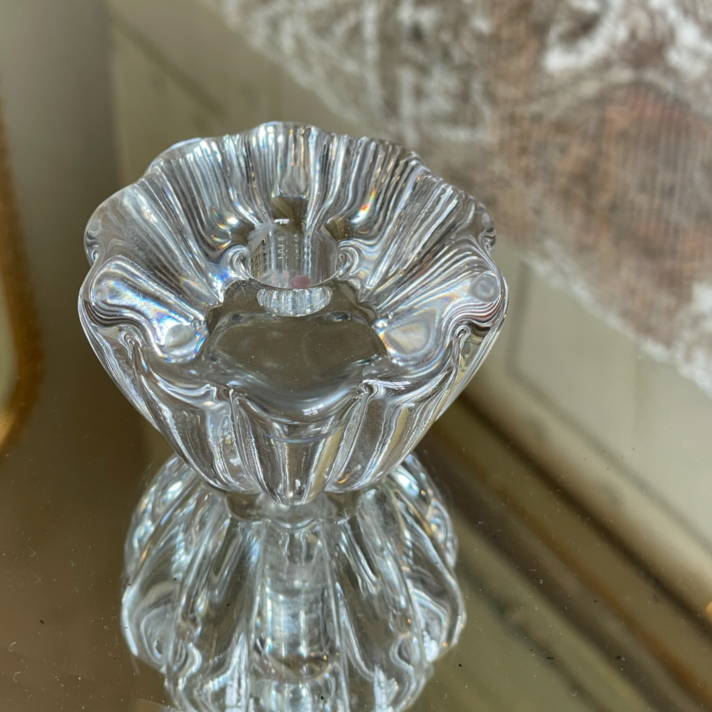 Orrefors Glass Candle Holder