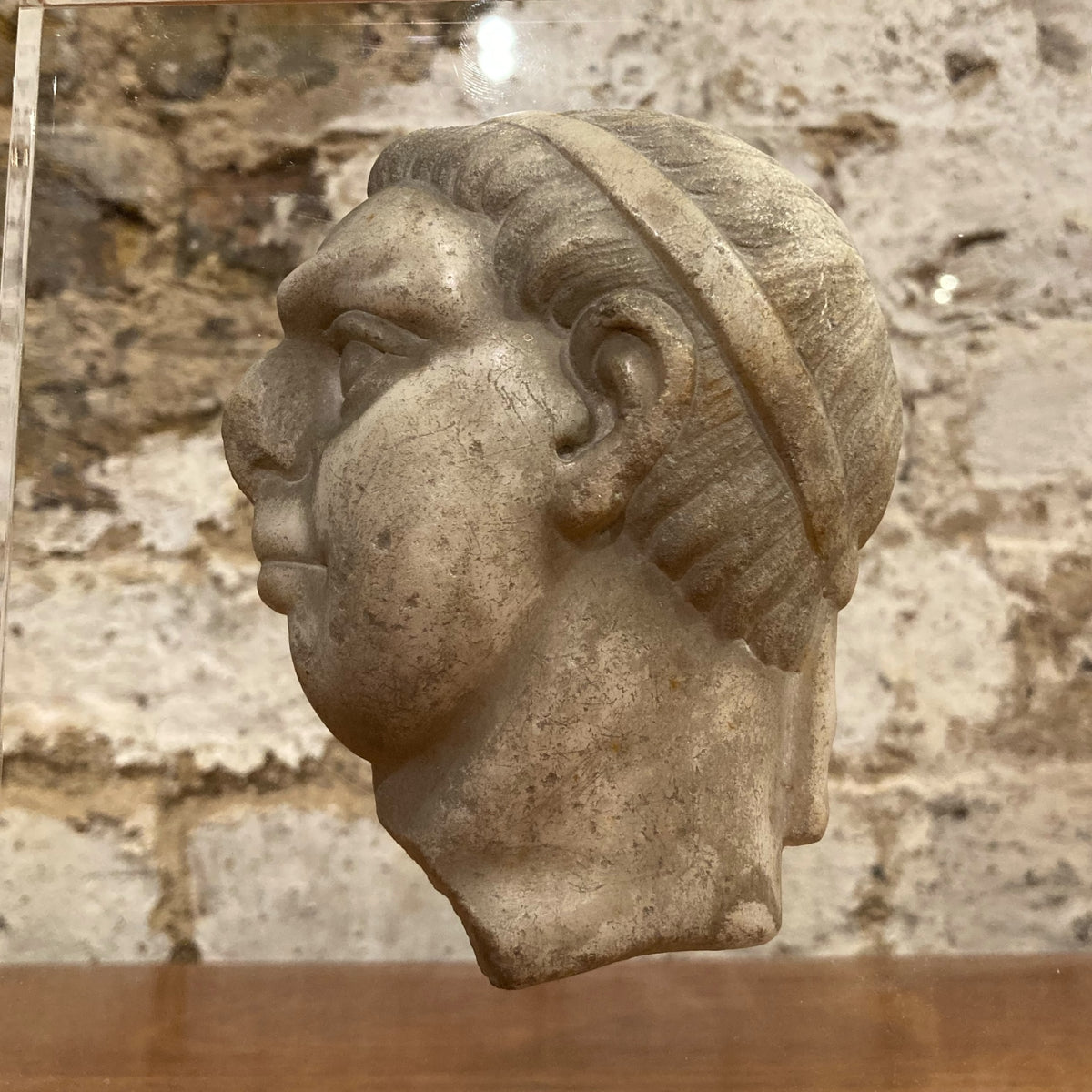 Carved Marble Roman Head