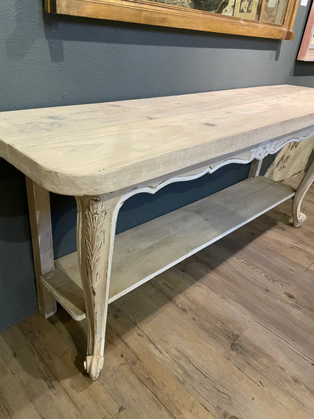 Carved Pine Console Table