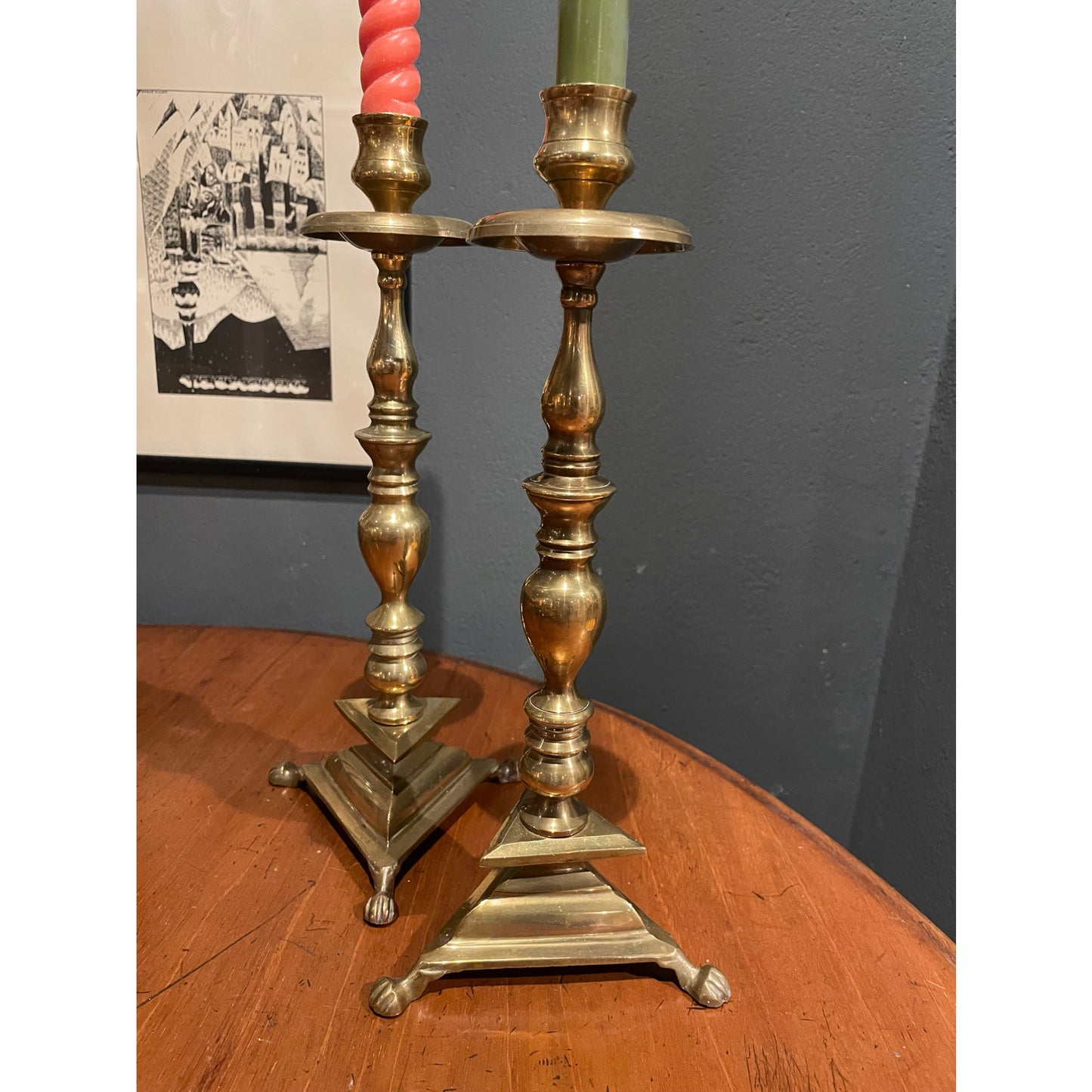 Victorian Brass Candlesticks