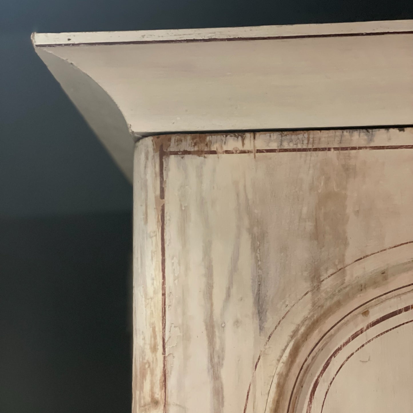 Georgian painted pine linen press