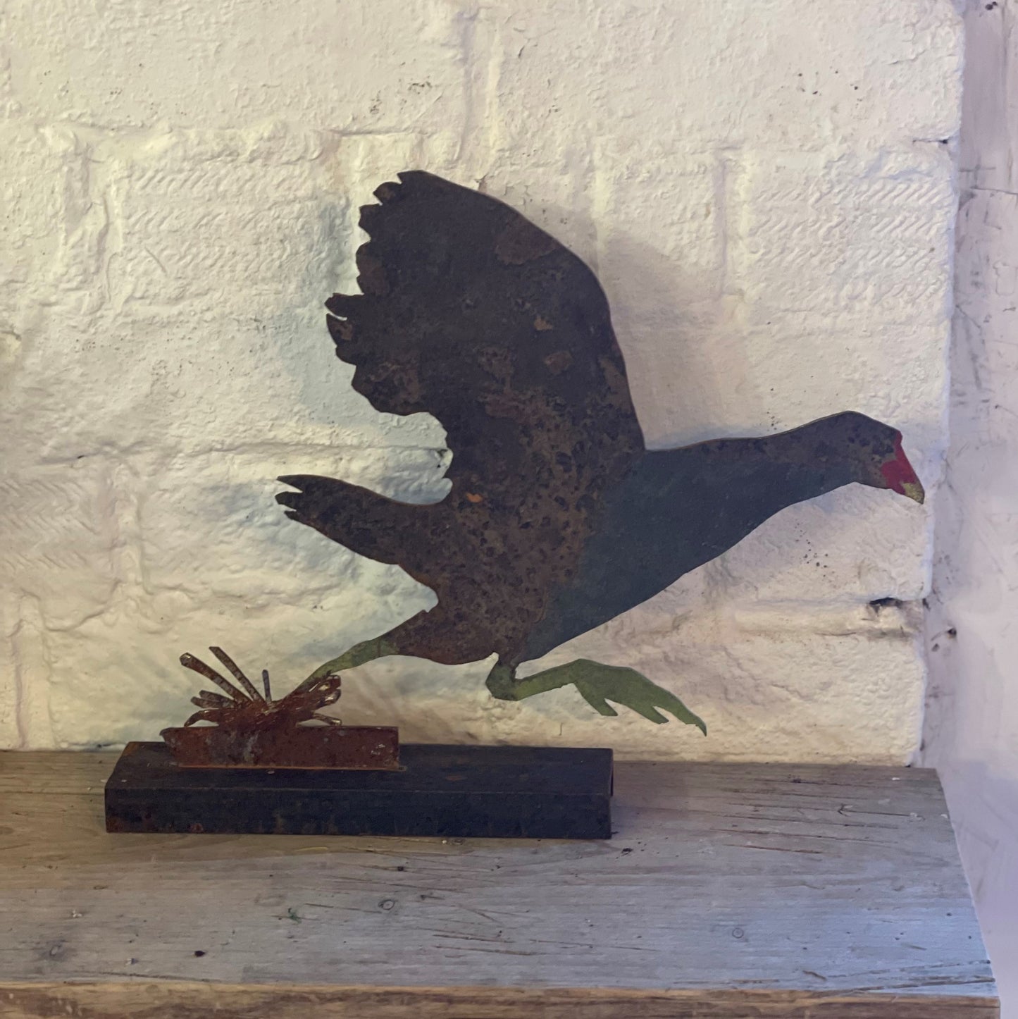Handcut Zinc Moorhen