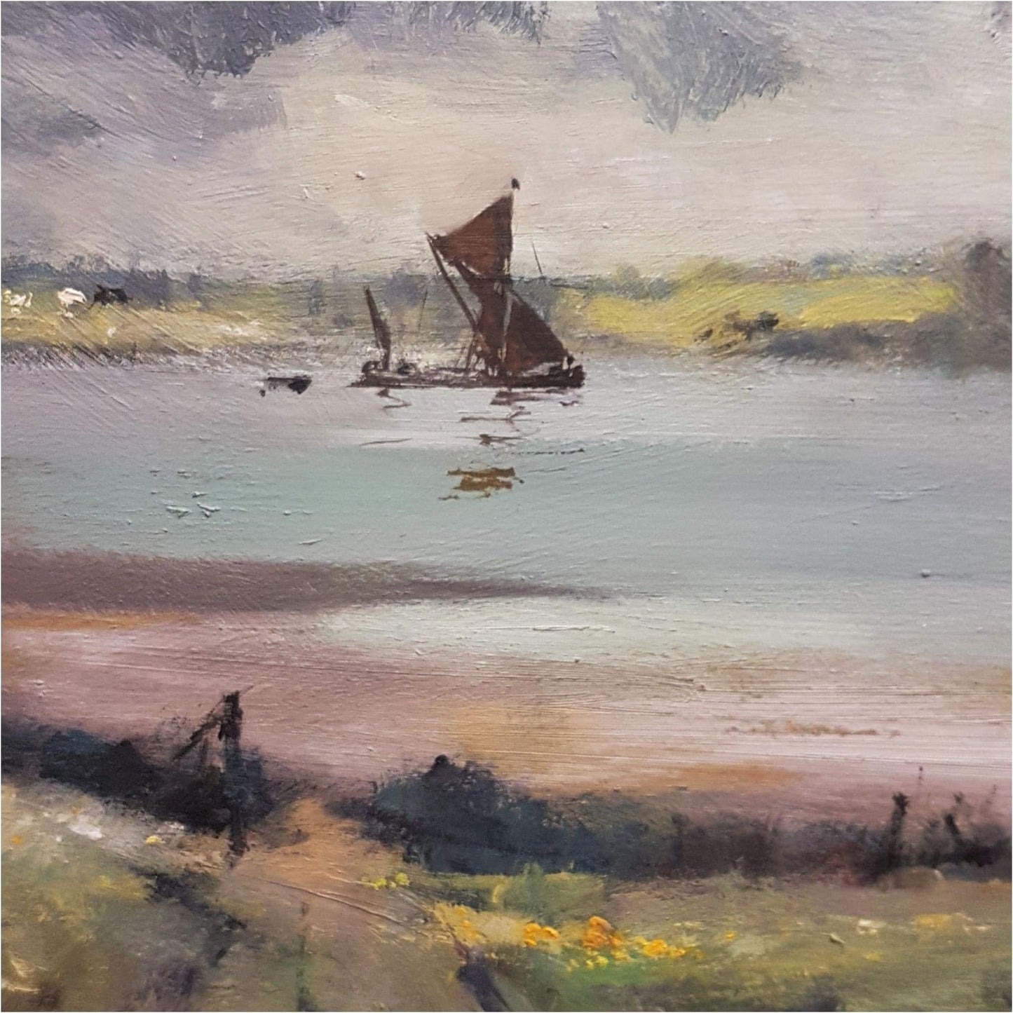 Art - Ian Houston, Sailing Barge On The Stour