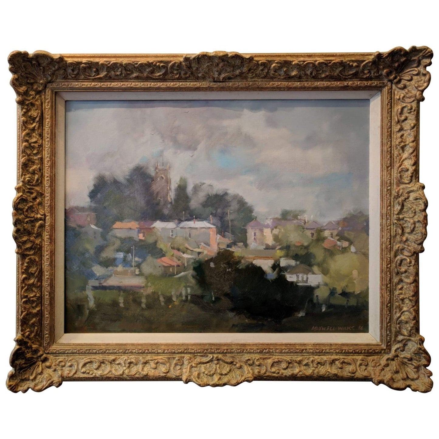 Art - Maxwell J. Wilks - Village On A River