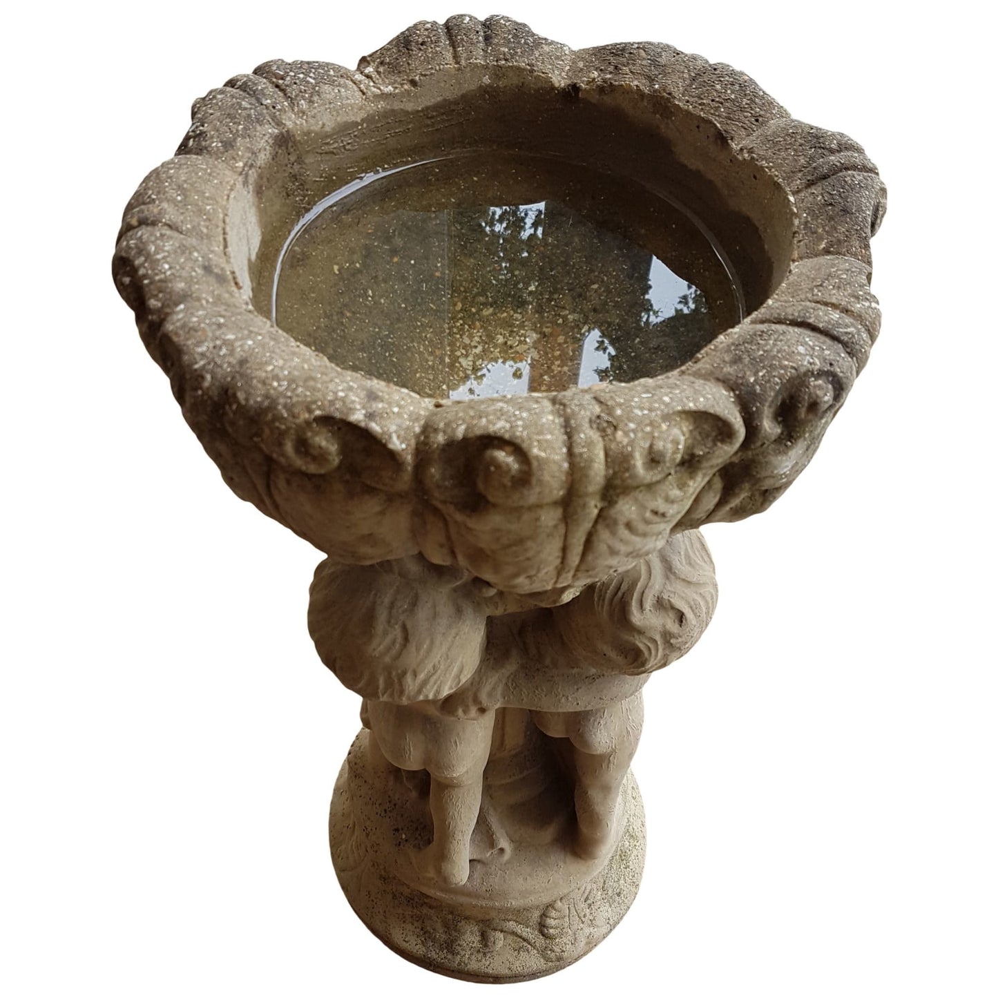 Garden - Stone Cherub Bird Bath