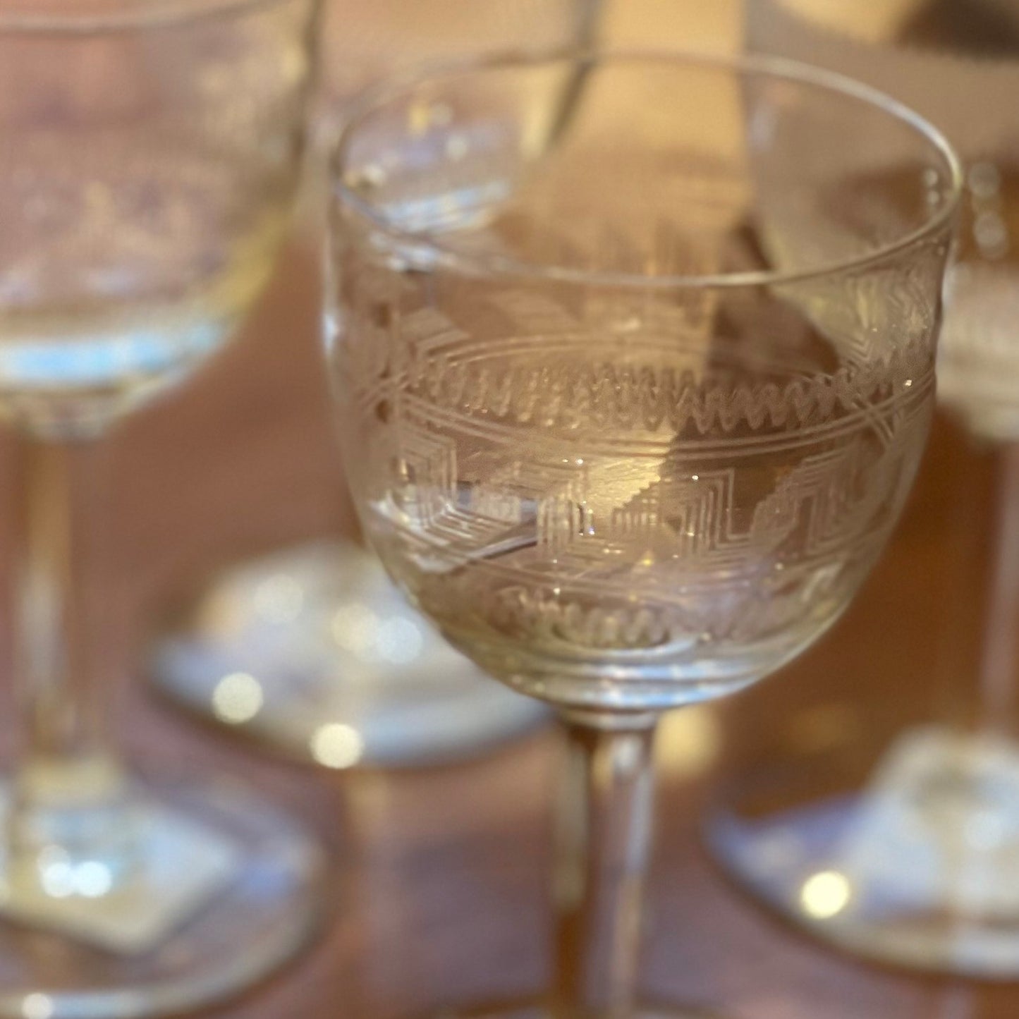 Edwardian Etched Port Glass