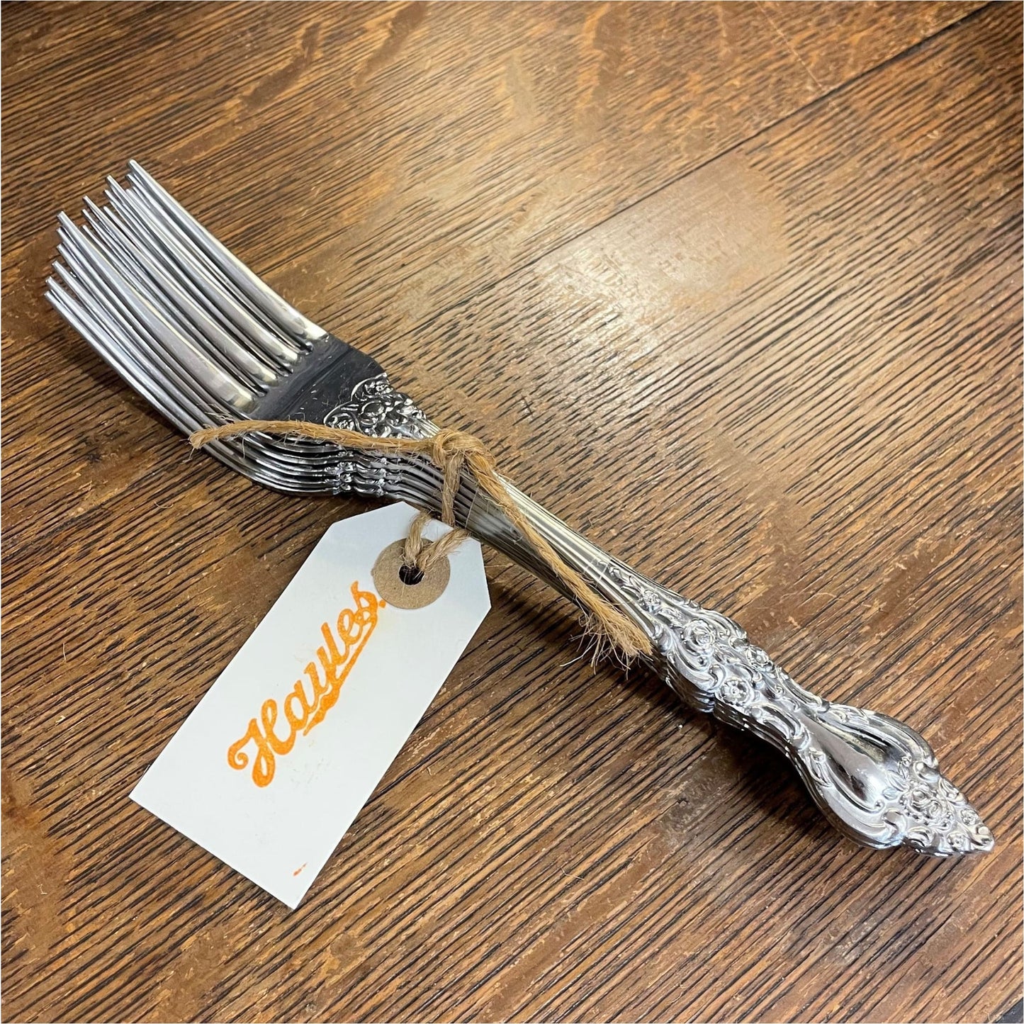 Six Stainless Steel Forks - Silver