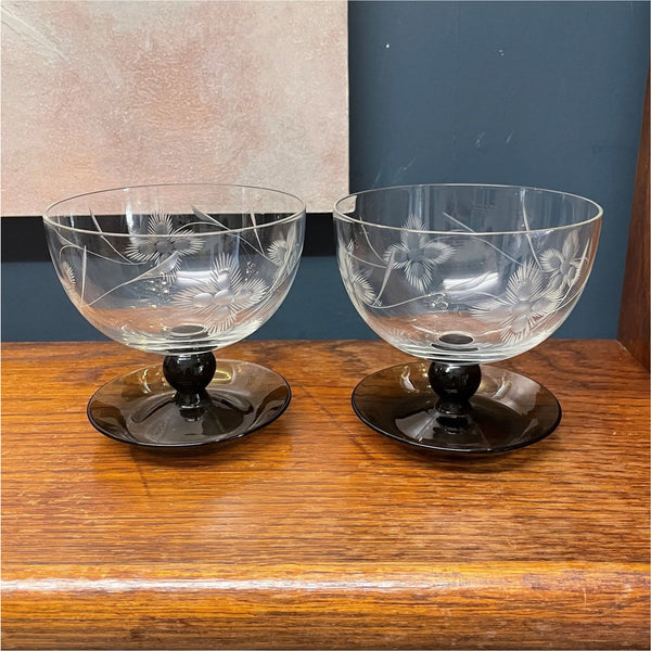 Hayles Shop Two Engraved Sundae Glasses