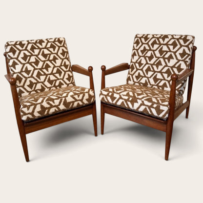 Pair Of Danish Teak Armchairs