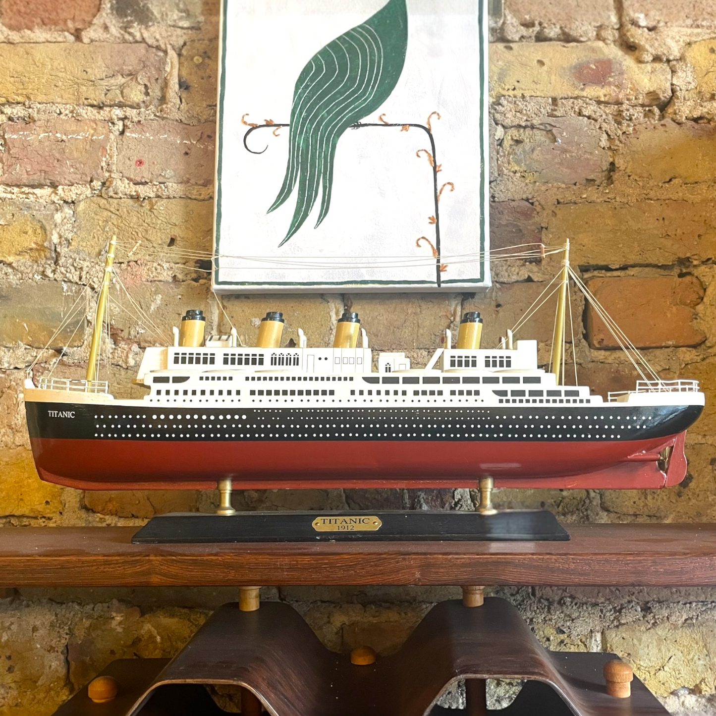 Hand painted model of the Titanic