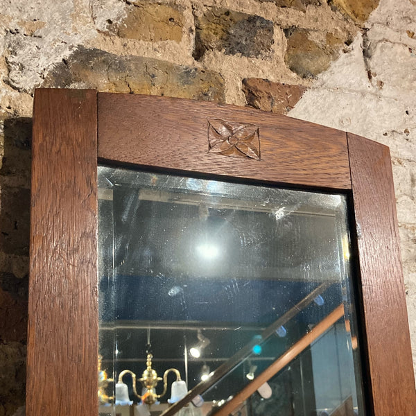 Early C20 Oak Framed Mirror