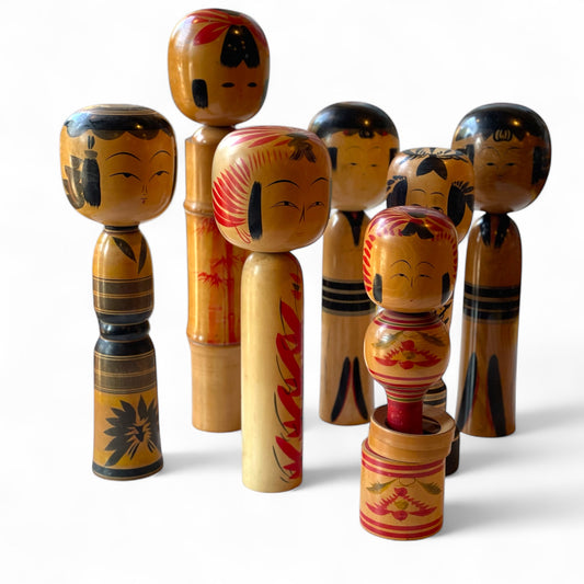 Vintage Japanese Kokeshi Dolls