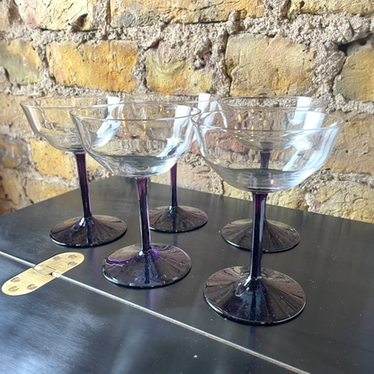 Set Of 5 Art Deco Coupes