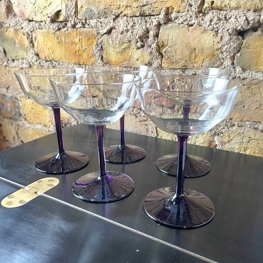 Set Of 5 Art Deco Coupes