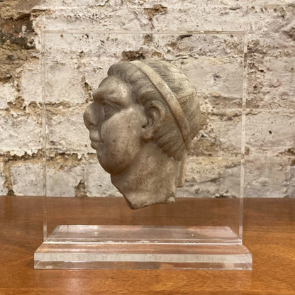 Carved Marble Roman Head