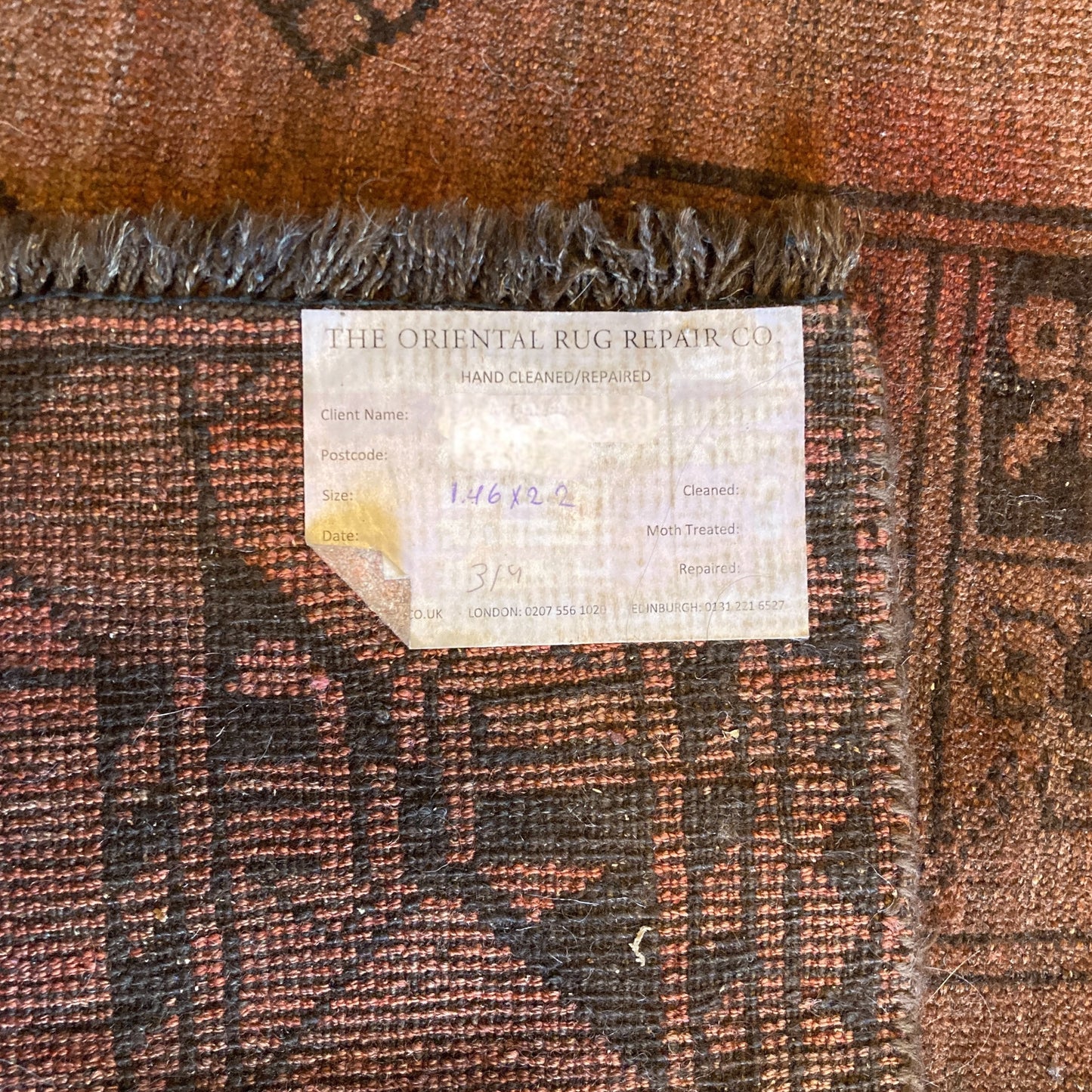 Vintage Afghan Ersari Rug