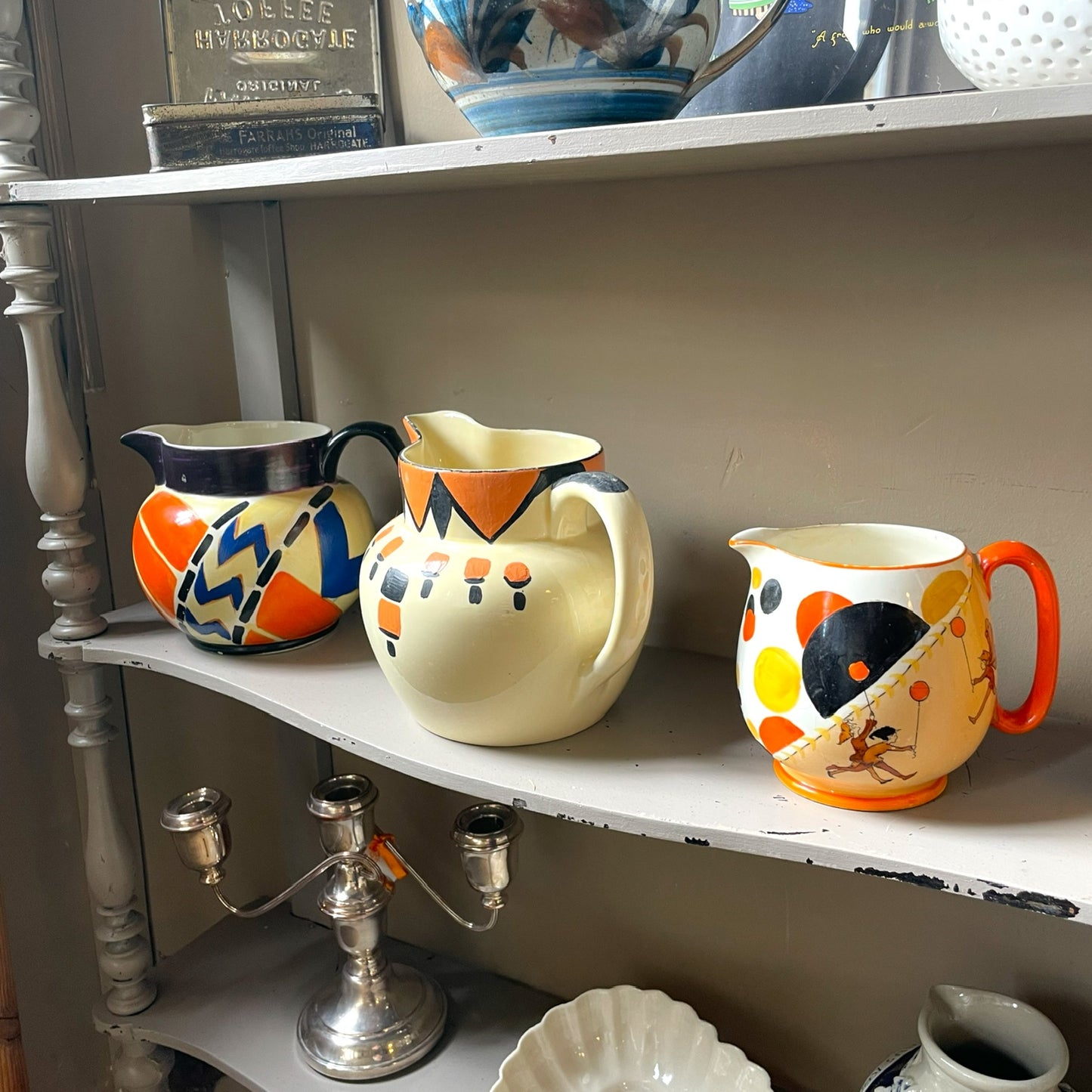 Handpainted Art Deco Jugs