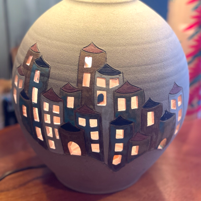 Vintage Clay Table Lamp