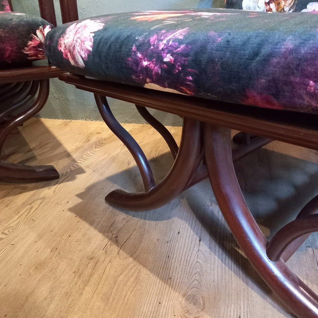 Mid Century X frame Armchairs