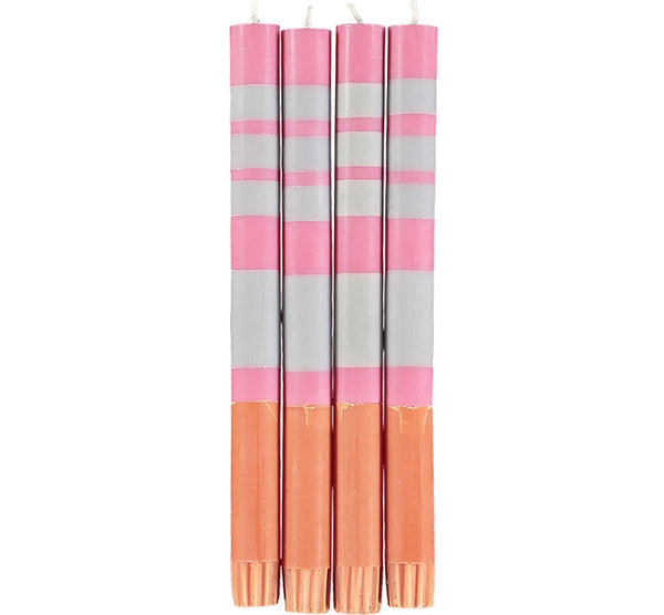 Striped Candle (Set Of 4)