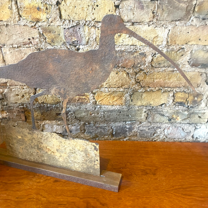 Large Handcut Zinc Curlew
