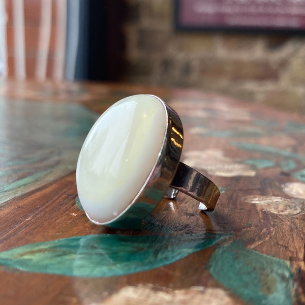 Silver & Moonstone Ring