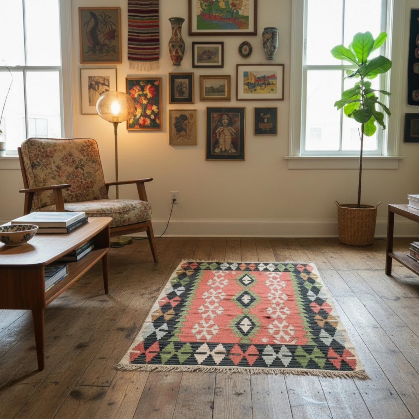 Vintage Persian Shiraz Rug