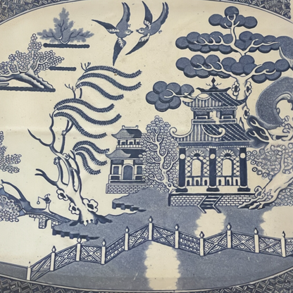Antique Willow Pattern Platter