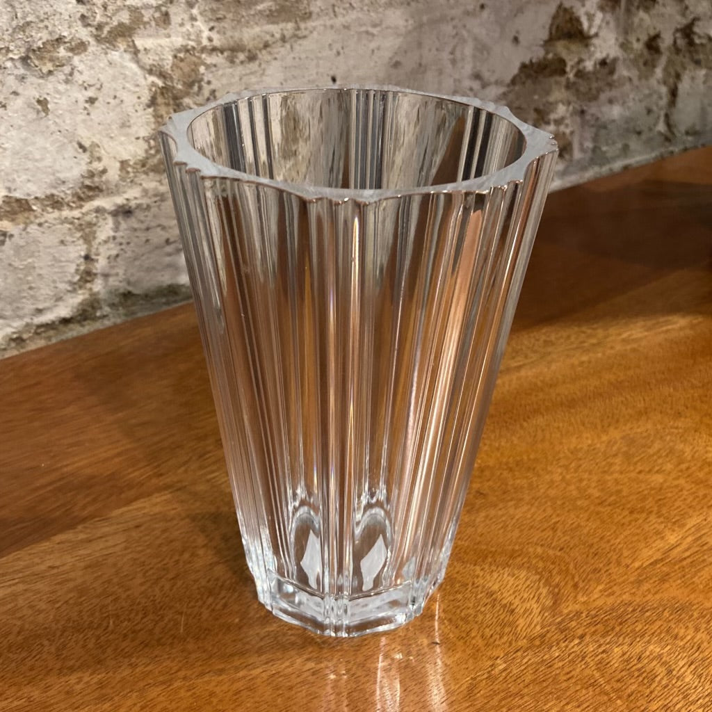 Fluted Crystal Vase