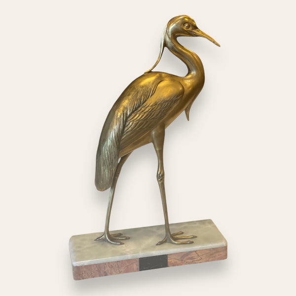 Art Deco Crane Sculpture