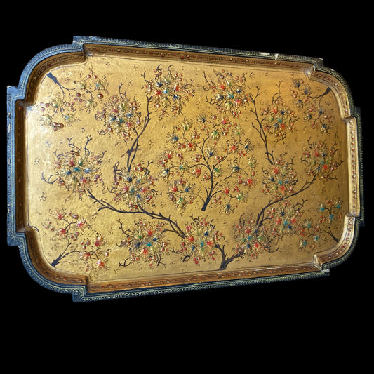 C19 Painted Wooden Tray