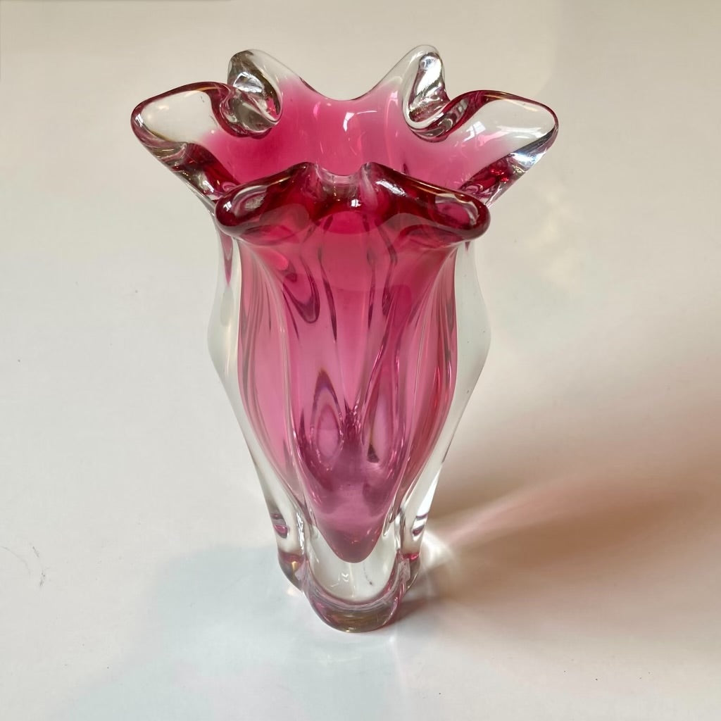 Pink Murano Style Vase