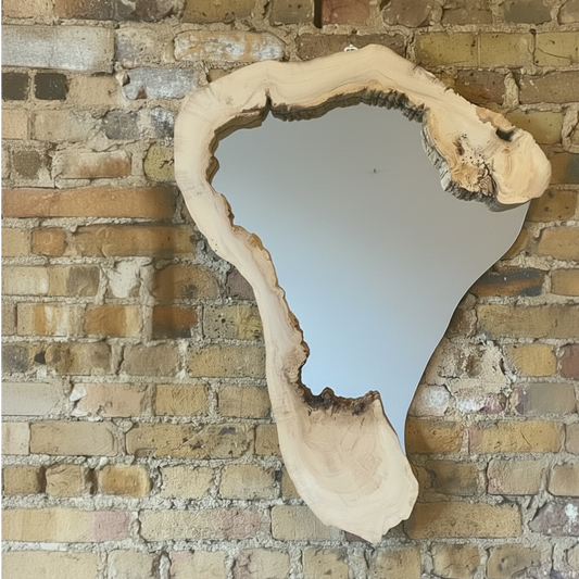 Rustic Wooden Wall Mirror