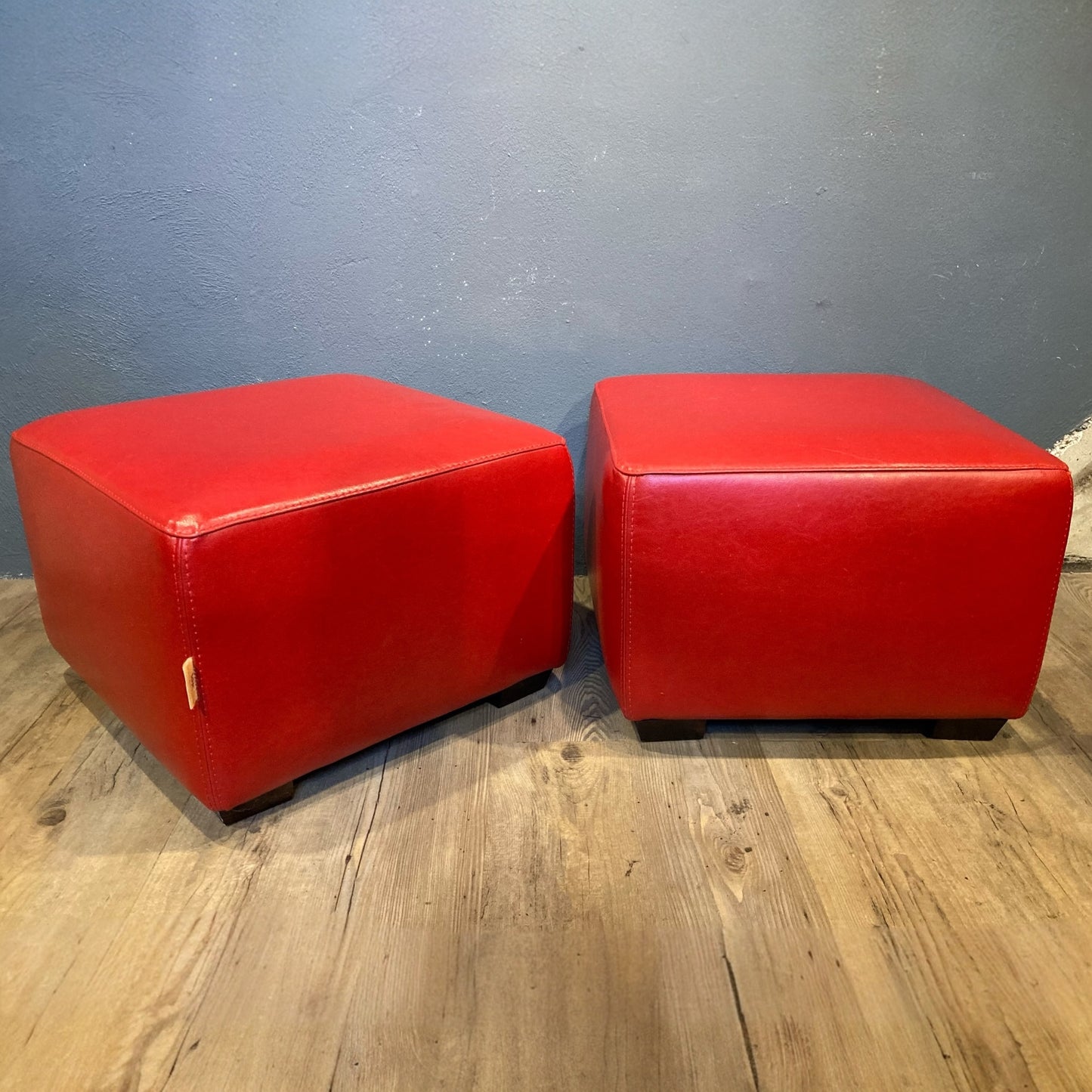 Italian Red Leather Square