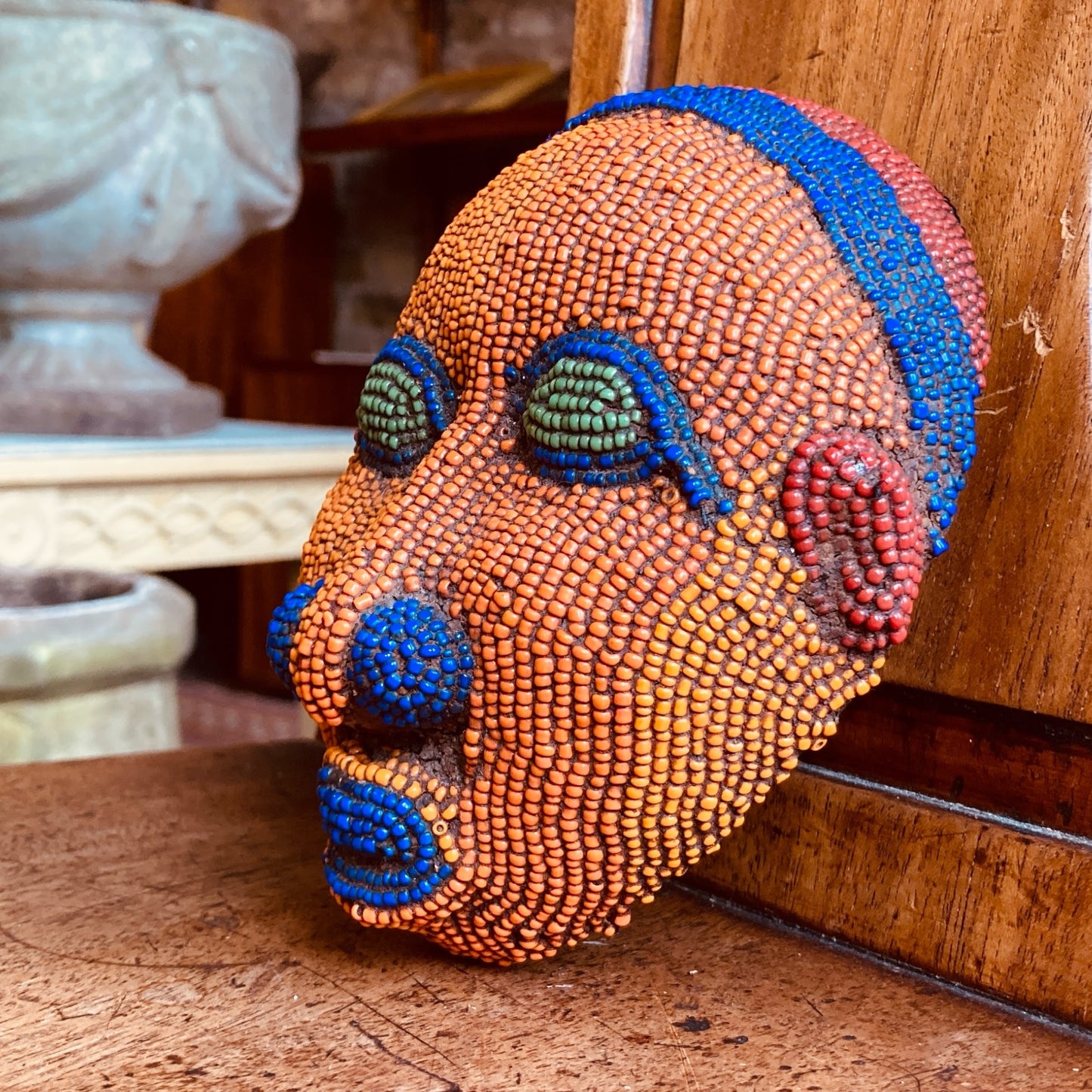 Small Beaded Clay Mask